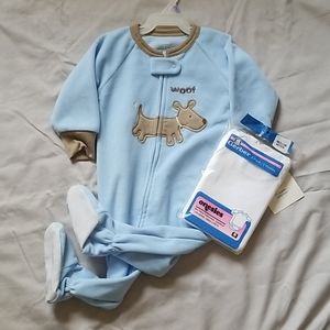 NWT 12 month sleeper and onesies